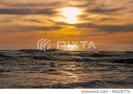 Beautiful colorful sunset over the sea 66826770