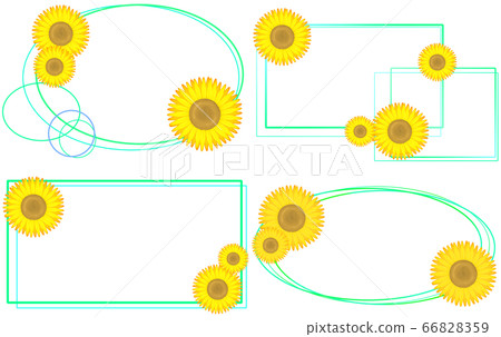 臥式向日葵框架4種（綠松石） 66828359