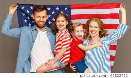 United family during Independence Day celebration. United family during Independence Day celebration. 66828412