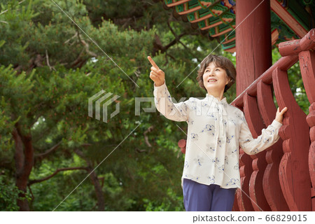 Senior walking 66829015