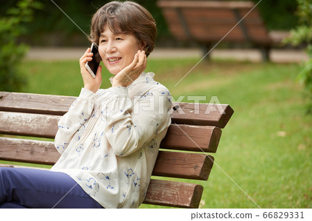 Senior walking Senior walking 66829331
