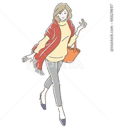女人走路 66829697