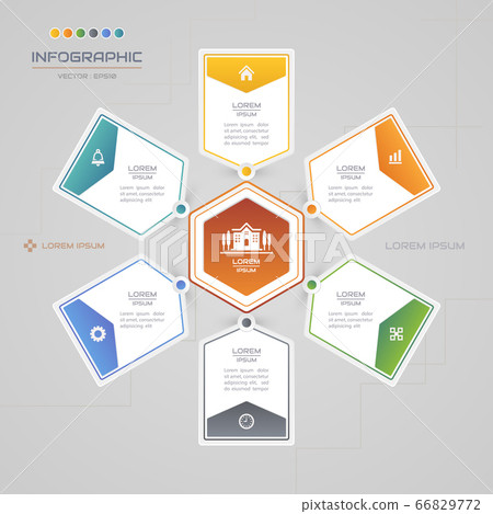 Infographics design template with icons 66829772