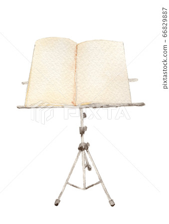 手繪水彩繪畫樂譜架 手繪水彩繪畫樂譜架 66829887