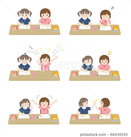 Illustration variation set to study with friends 66830505