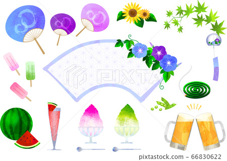 Japanese Summer-Items-set 66830622