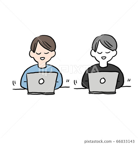 Person who carries computer 66833143