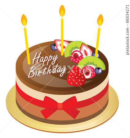 巧克力和水果生日慕斯蛋糕 巧克力和水果生日慕斯蛋糕 66834271