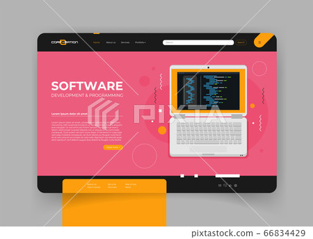 Software development and programming, program code - Stock Illustration ...