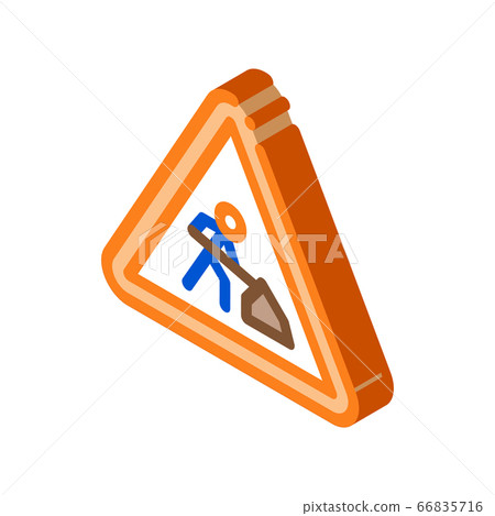 road repair mark isometric icon vector illustration road repair mark isometric icon vector illustration 66835716