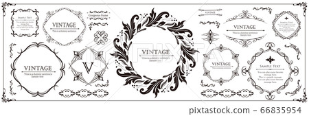 Luxury frame design template set Luxury gorgeous vintage Luxury frame design template set Luxury gorgeous vintage 66835954