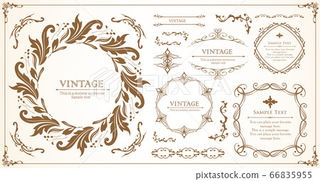 Luxury frame design template set Luxury gorgeous vintage Luxury frame design template set Luxury gorgeous vintage 66835955