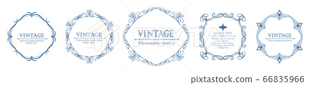 Luxury frame design template set Luxury gorgeous vintage 66835966