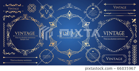 Luxury frame design template set Luxury gorgeous vintage 66835967