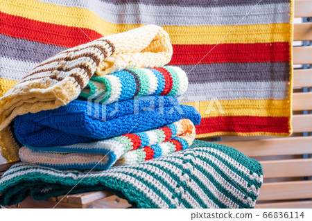 Hand-knitting of wool yarn, grandmother's relic important Hand-knitting of wool yarn, grandmother's relic important 66836114