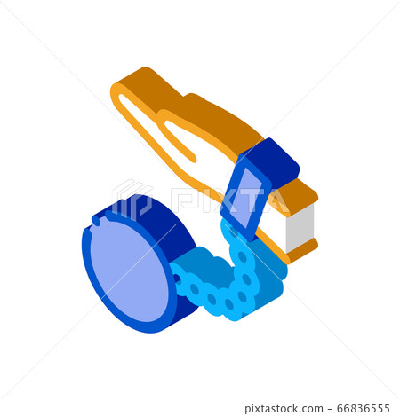 hand chained to load isometric icon vector illustration 66836555