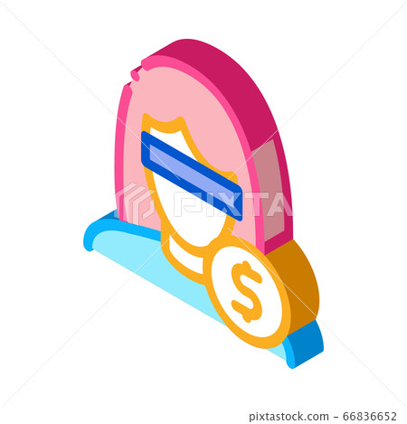 anonymous woman dollar coin isometric icon vector illustration anonymous woman dollar coin isometric icon vector illustration 66836652