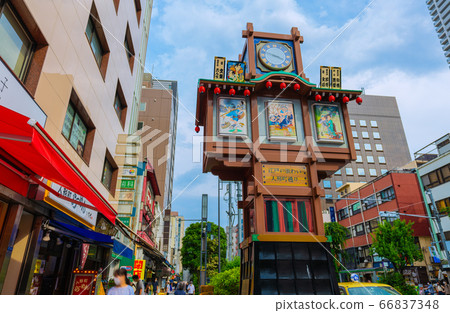 Tokyo cityscape in Japan, overlooking Nihonbashi Ningyocho Tokyo cityscape in Japan, overlooking Nihonbashi Ningyocho 66837348