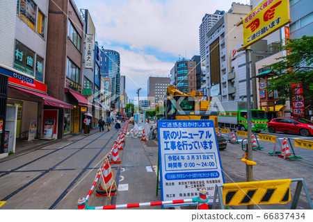 日本的東京城市景觀，俯瞰日本橋人形町 66837434