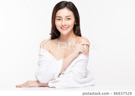 Beauty asian women portrait face with skin care healthy and skin. 66837529