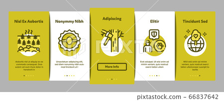 Forestry Lumberjack Onboarding Elements Icons...-插圖素材 [66837642] - PIXTA圖庫
