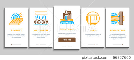 Wood Production Plant Onboarding Elements Icons Set Vector Wood Production Plant Onboarding Elements Icons Set Vector 66837660