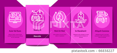 Refinance Financial Onboarding Elements Icons Set Vector 66838227
