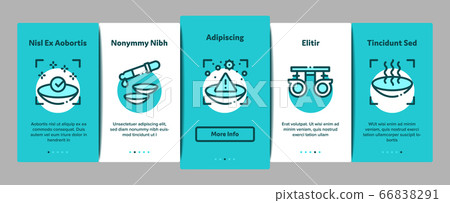 Contact Lens Accessory Onboarding Elements Icons Set Vector 66838291