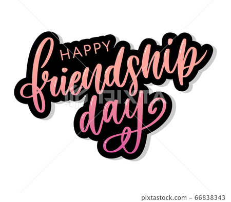 Vector illustration of hand drawn happy friendship 66838343