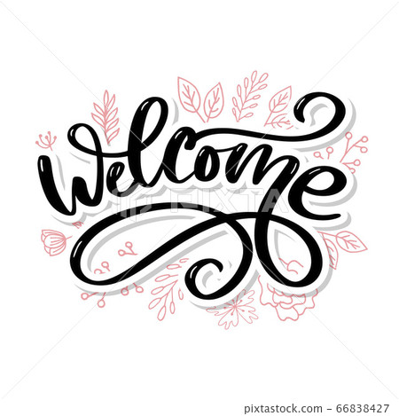 Welcome brush lettering. Vector illustration for Welcome brush lettering. Vector illustration for 66838427