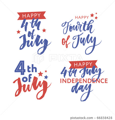 4th of July. Happy Independence day calligraphy 4th of July. Happy Independence day calligraphy 66838428