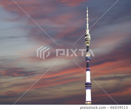Television (Ostankino) tower at Night , Moscow, Russia 66839513