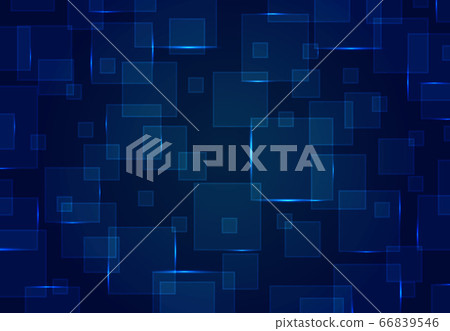 Abstract blue square pattern design of futuristic design artwork background. 66839546