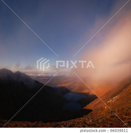 Mountains in sunset tones Mountains in sunset tones 66839811