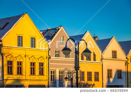 Historic burgher houses on the square. Historic burgher houses on the square. 66839894