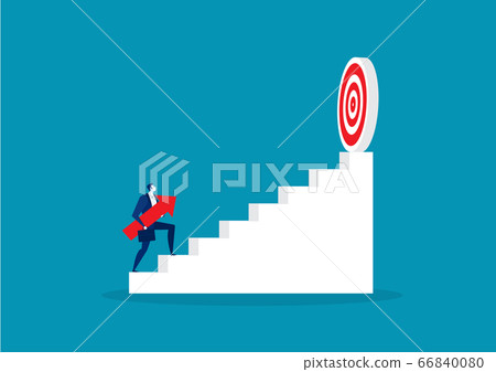 businessman holding arrow go to target concept success businessman holding arrow go to target concept success 66840080