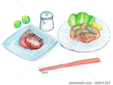 pacific saury's food and Sudachi 66841367