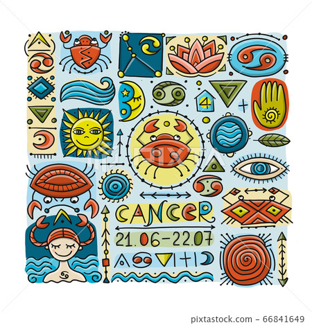 Cancer Zodiac Sign. Pattern for your design - Stock Illustration ...