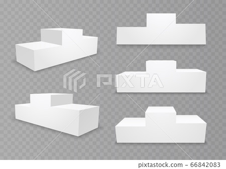 Pedestal for winners with empty steps. Podium for an award ceremony, stand for contest winners and champions. Pedestal for winners with empty steps. Podium for an award ceremony, stand for contest winners and champions. 66842083