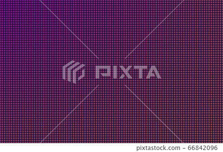 LED screen gradient background, pink and orange monitor dots. Close-up of the macrotexture of the display. 66842096