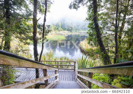 Pier on the lake 66842310