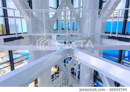 Internal structure from Fukuoka Tower Elevator [Fukuoka City] 66842594