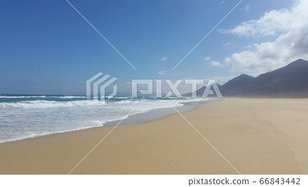 Cofete ocean shore  66843442