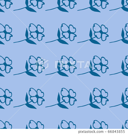 Abstract hand drawn flowers seamless pattern on - Stock Illustration ...