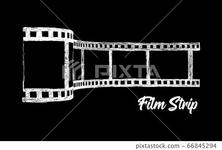 Film strip vector illustration. Hand drawn 3d style 66845294