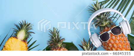 鳳梨入耳器聽音樂蜖圖菠蘿耳機菠蘿耳機 66845355