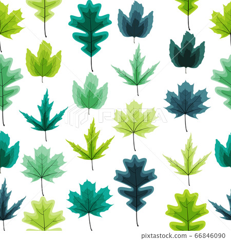 Autumn Leaves Seamless Pattern Background Vector - Stock Illustration ...