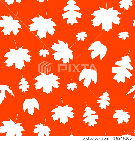 Autumn Leaves Seamless Pattern Background Vector - Stock Illustration ...