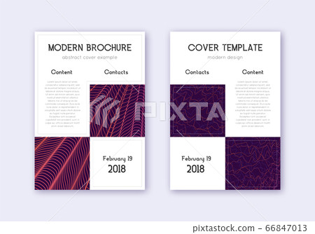 Business cover design template set. Violet abstrac 66847013