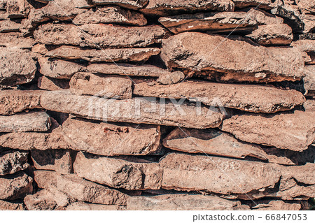 Beautiful pieces of concrete, stone wall close-up 66847053